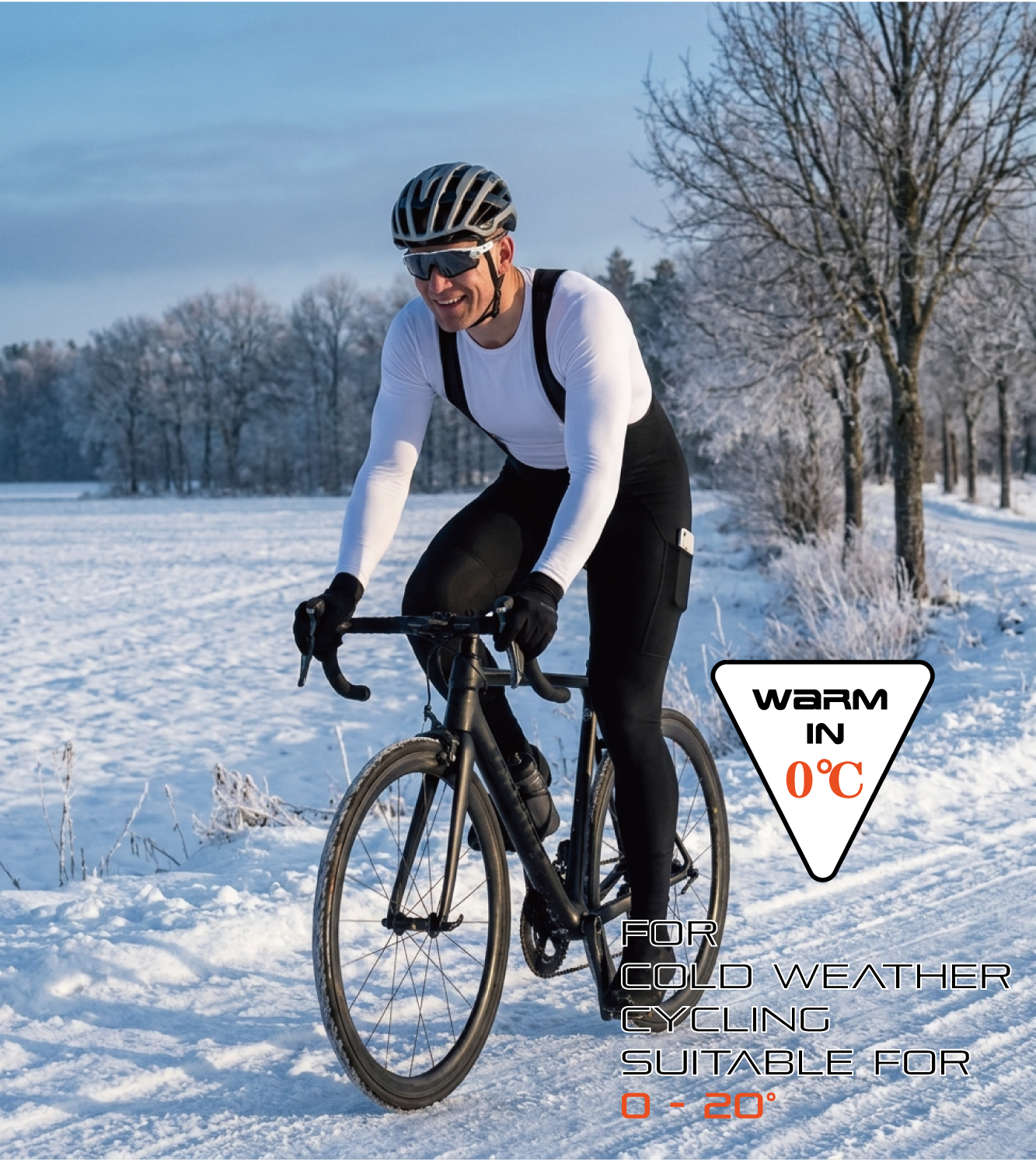 D19 Thermal Fleece Cycling Bib Tights, Bike Bib Pants for Winter