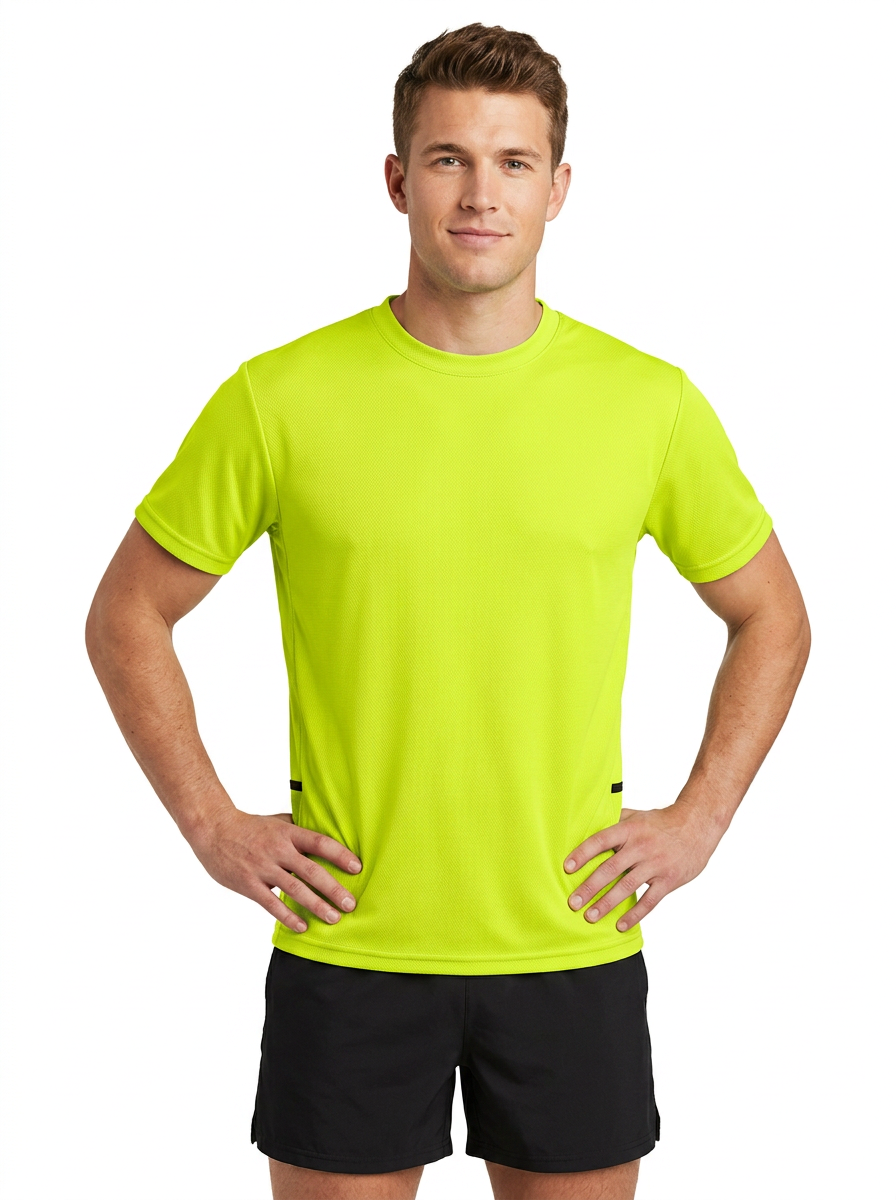 AD3 Men’s Outdoor Performance Short Sleeve T‑Shirt, Lightweight Quick‑Dry UPF Sun Protection Breathable Crew Neck Top for Hiking Mountaineering Running Casual Daily