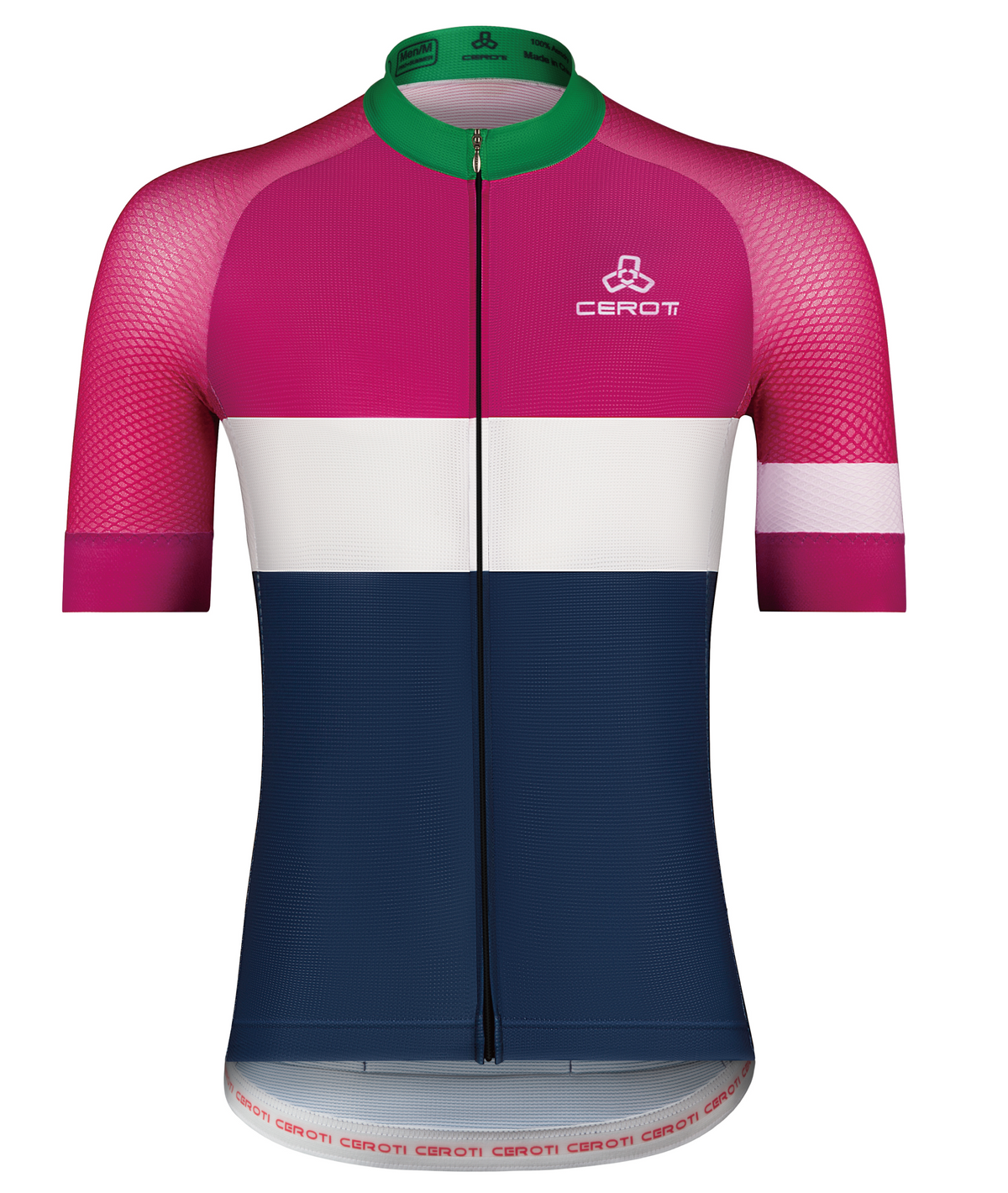 C28 CEROTIPOLAR Men's Snug Fit AirCool Cycling Jersey Bike Shirts Quick-dry Cycling Jersey with Full Zipper, Light Weight Fabric, 3 Rear Pockets for Road, Gravel & MTB