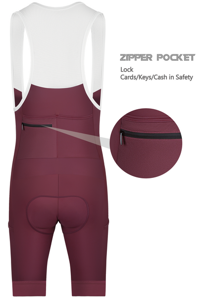 Burgundy Cargo Cycling Bib Short- B59