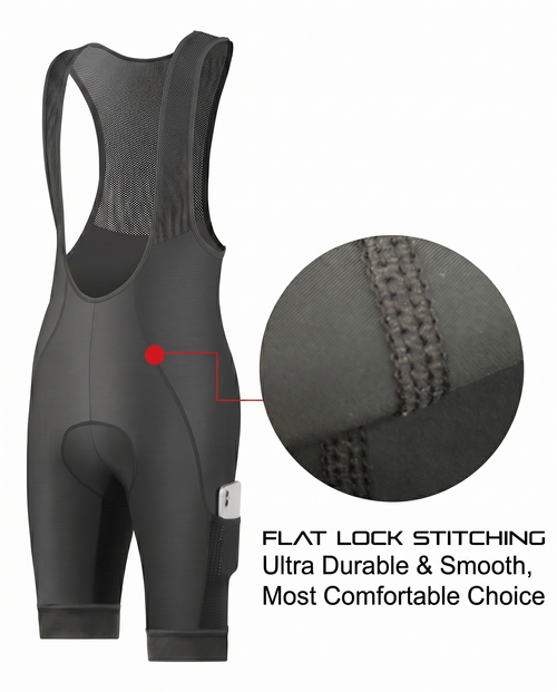 CEROTIPOLAR B53 Men's Cycling Bib Shorts with 4D MaxCool Pad, Ergonomic Cut | Bike Bibs for Road, Gravel&MTB|Breathable Wicking Compression Fabric|Anti-slip Cuff|4Cargo+1 Rear Pockets|UPF50+