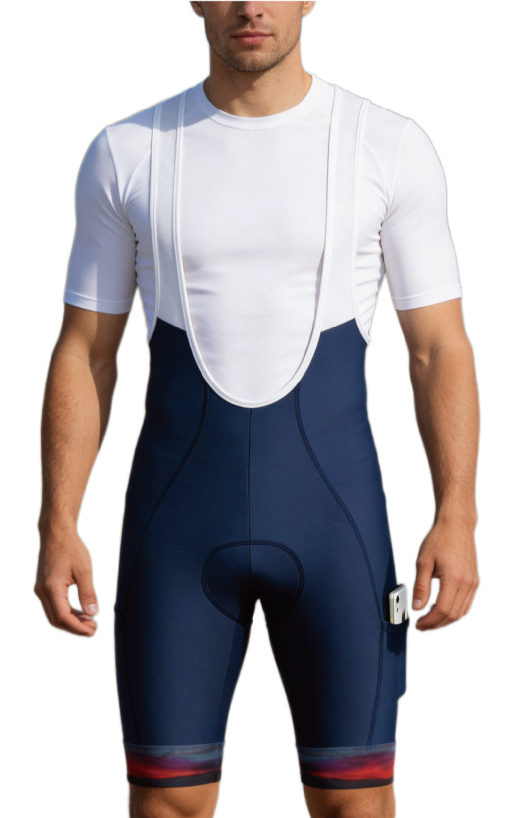 CEROTIPOLAR B55 Men's Cycling Bib Shorts with 4D MaxCool Pad, Ergonomic Cut | Bike Bibs for Road, Gravel&MTB|Breathable Wicking Compression Fabric|Anti-slip Cuff|4Cargo+1 Rear Pockets|UPF50+