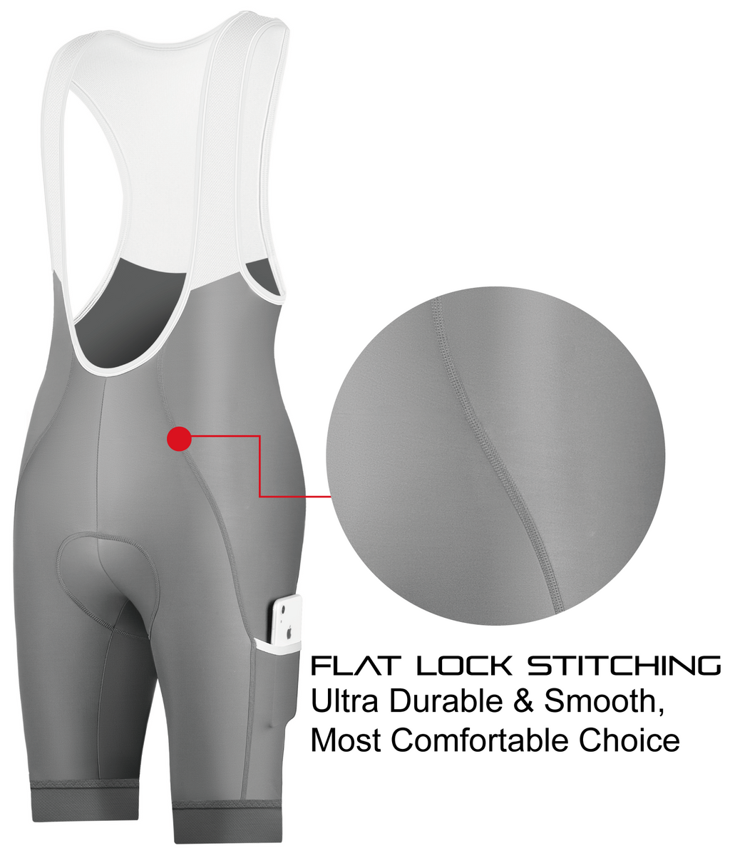 CEROTIPOLAR B56 Men's Cycling Bib Shorts with 4D MaxCool Pad, Ergonomic Cut | Bike Bibs for Road, Gravel&MTB|Breathable Wicking Compression Fabric|Anti-slip Cuff|4Cargo+1 Rear Pockets|UPF50+