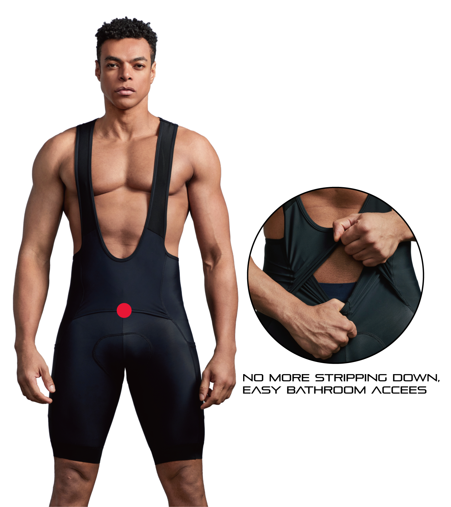 CEROTIPOLAR B67 Men's Pee Opening Cycling Bibs Shorts Padded，Gravel Bike Biking bib Shorts Bicycle Shorts UPF50+