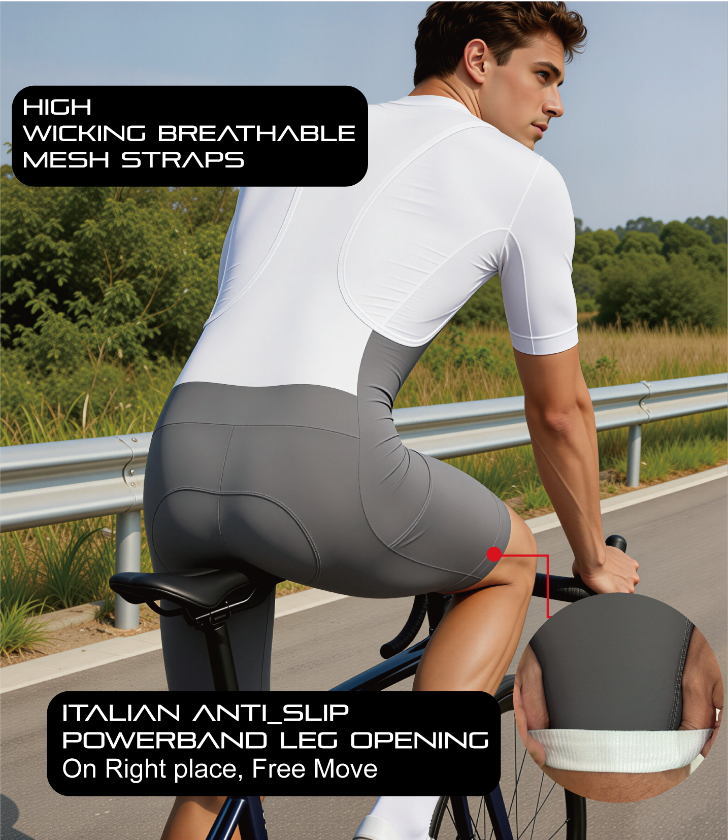 CEROTIPOLAR B69 Men's Pee Opening Cycling Bibs Shorts Padded，Gravel Bike Biking bib Shorts Bicycle Shorts UPF50+