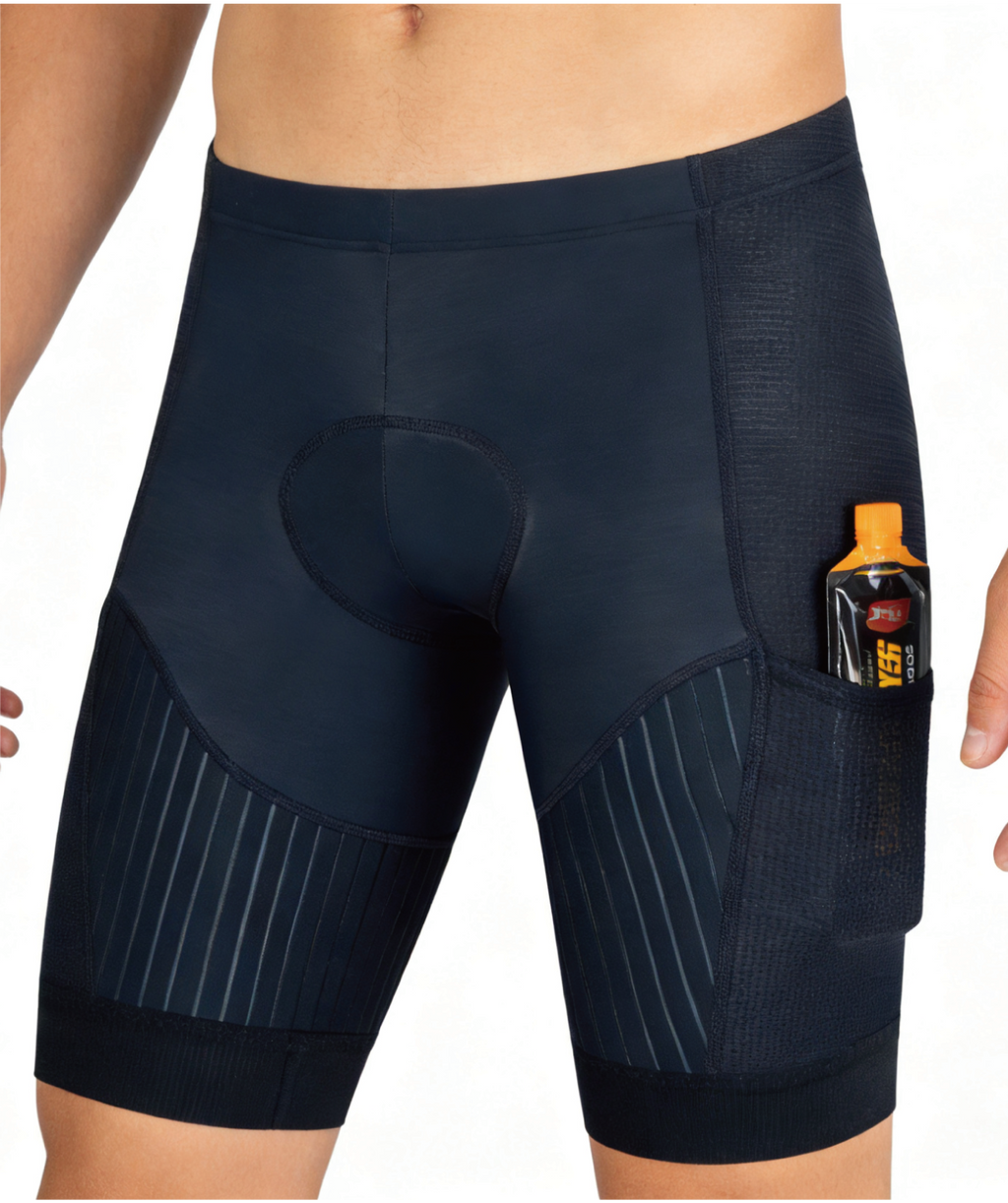 CEROTIPOLAR Aero Speed+ Men's Triathlon Shorts Side Pockets 3D Fabric, Moisture Wicking, Quick Dry, Breathable, UPF50+