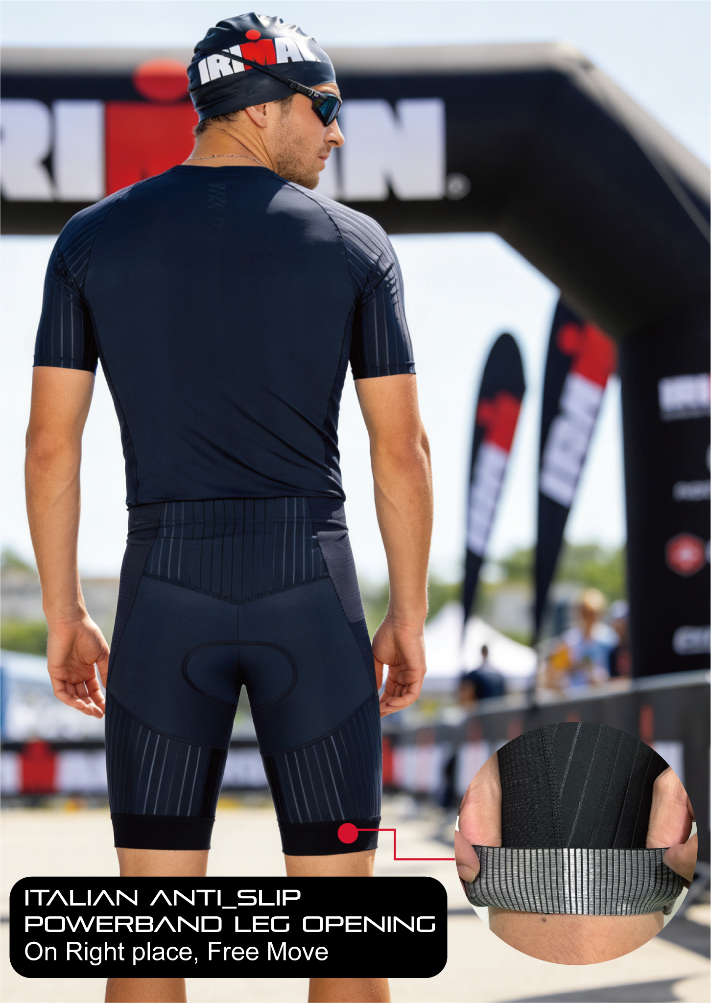CEROTIPOLAR Aero Speed+ Men's Triathlon Shorts Side Pockets 3D Fabric, Moisture Wicking, Quick Dry, Breathable, UPF50+
