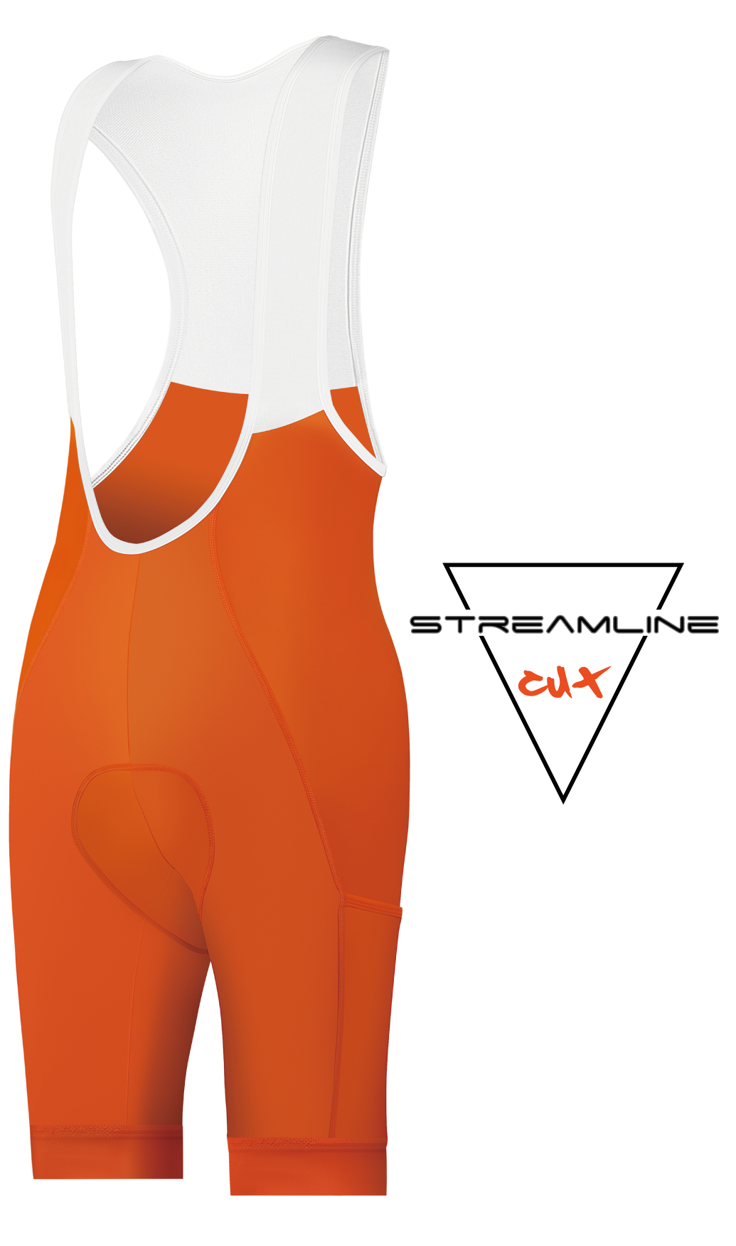 Orange Cargo Cycling Bib Shorts- B61