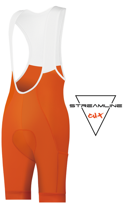 Orange Cargo Cycling Bib Shorts- B61