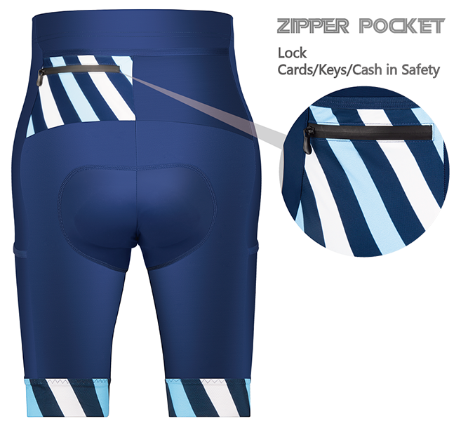 CEROTIPOLAR B58 Men's Cargo Bike Shorts, 4D Padded Anti-Chafe Compression Bike Shorts with Large Phone Side Pockets UPF50+