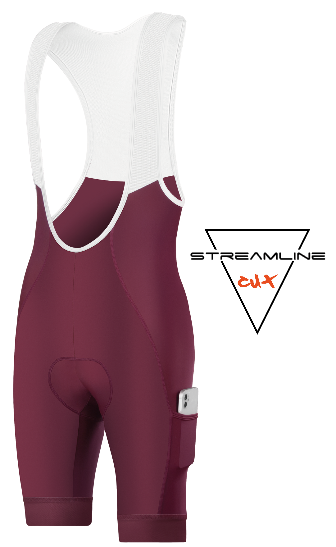 Burgundy Cargo Cycling Bib Short- B59