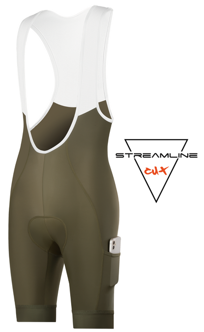 Olive Cargo Cycling Bib Shorts- B60