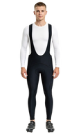 D35 Thermal Fleece Bathroom Access Cycling Bib Pants Thermal Fleece Lined, 4D Padded Chamois, Side Pockets, Winter Road, Gravel&MTB