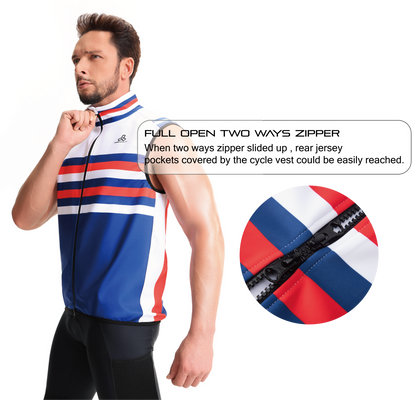 Club Fit Men's Thermal Fleece Cycling Vest-D40