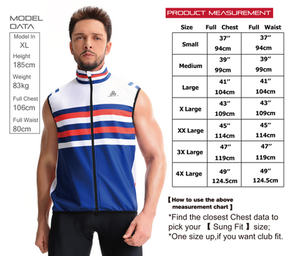 Club Fit Men's Thermal Fleece Cycling Vest-D40