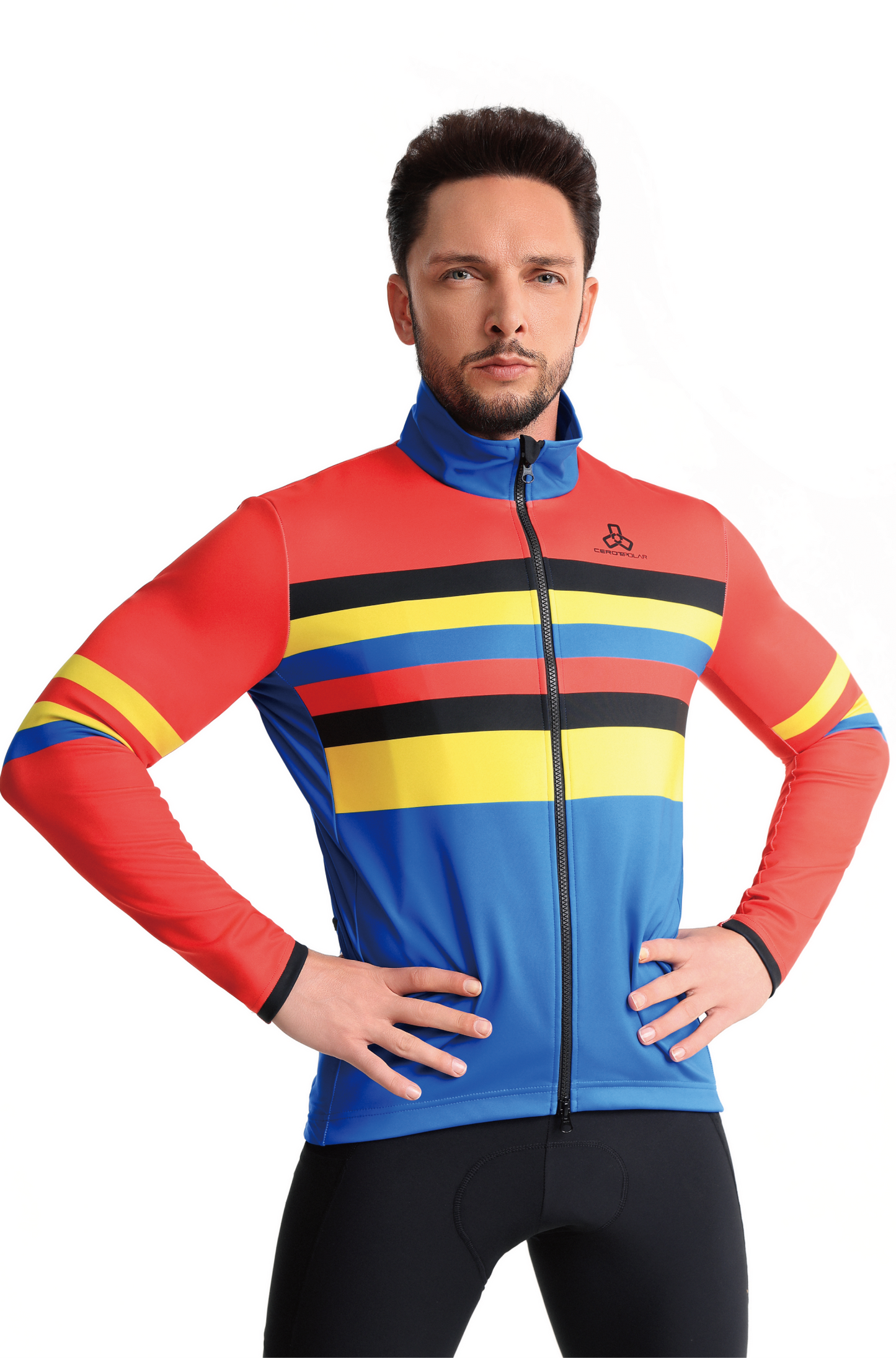 Men's Thermal Fleece Wind and Rain-Proof Cycling Jacket - D48