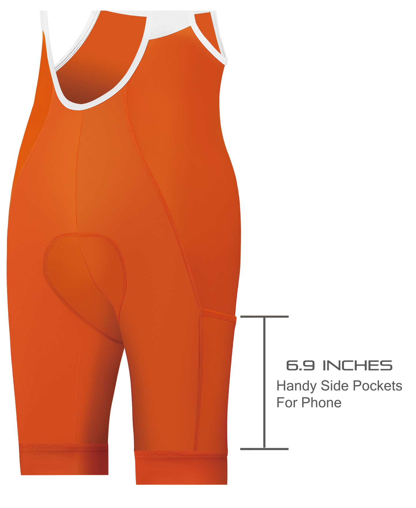 Orange Cargo Cycling Bib Shorts- B61