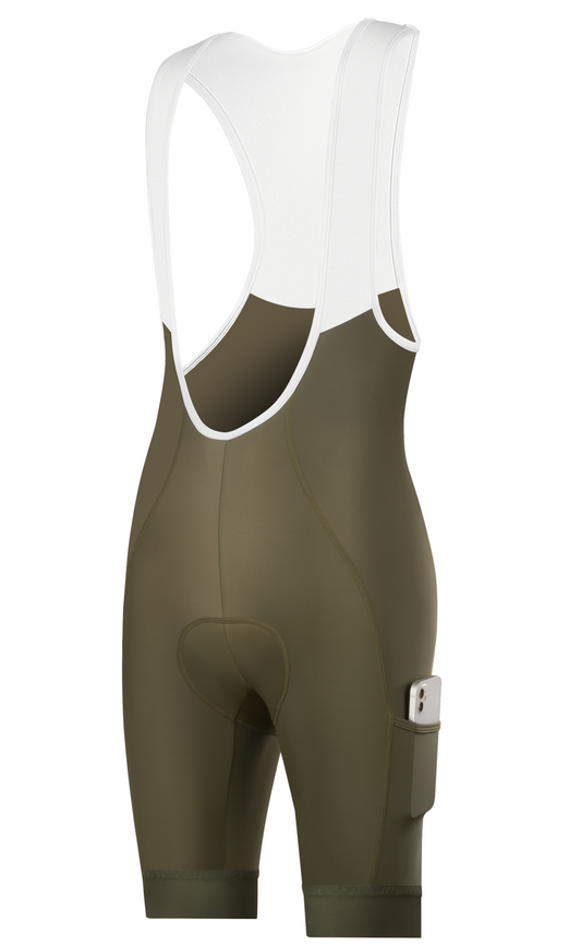 Olive Cargo Cycling Bib Shorts- B60