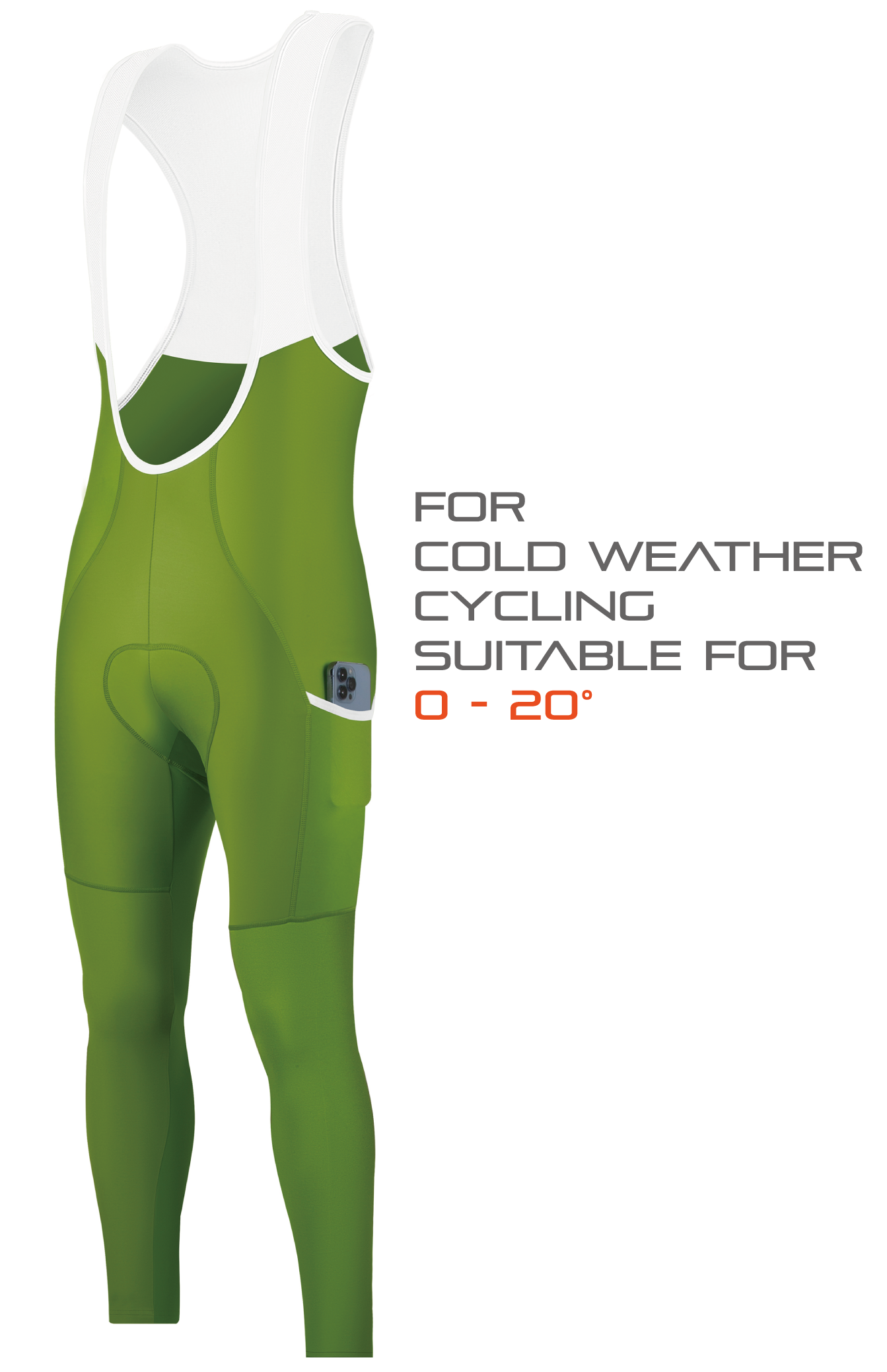 Men's Thermal Bib Tight with Five Pockets -D31