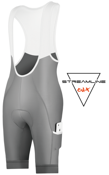 Gray Cargo Cycling Bib Shorts- B56