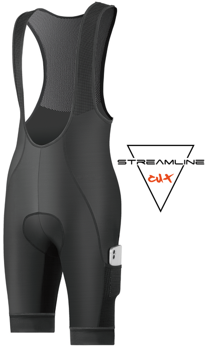 Black Cargo Cycling Bib Shorts - B53