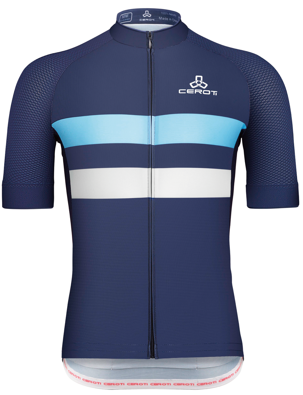 C12 CEROTIPOLAR Men's Snug Fit AirCool Cycling Jersey Bike Shirts Quick-dry Cycling Jersey with Full Zipper, Light Weight Fabric, 3 Rear Pockets for Road, Gravel & MTB