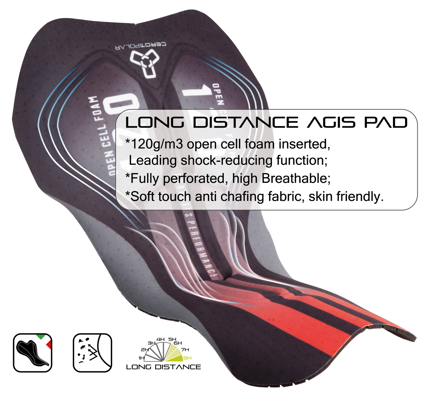 Black PP-Panel Cycling Bibs-B67